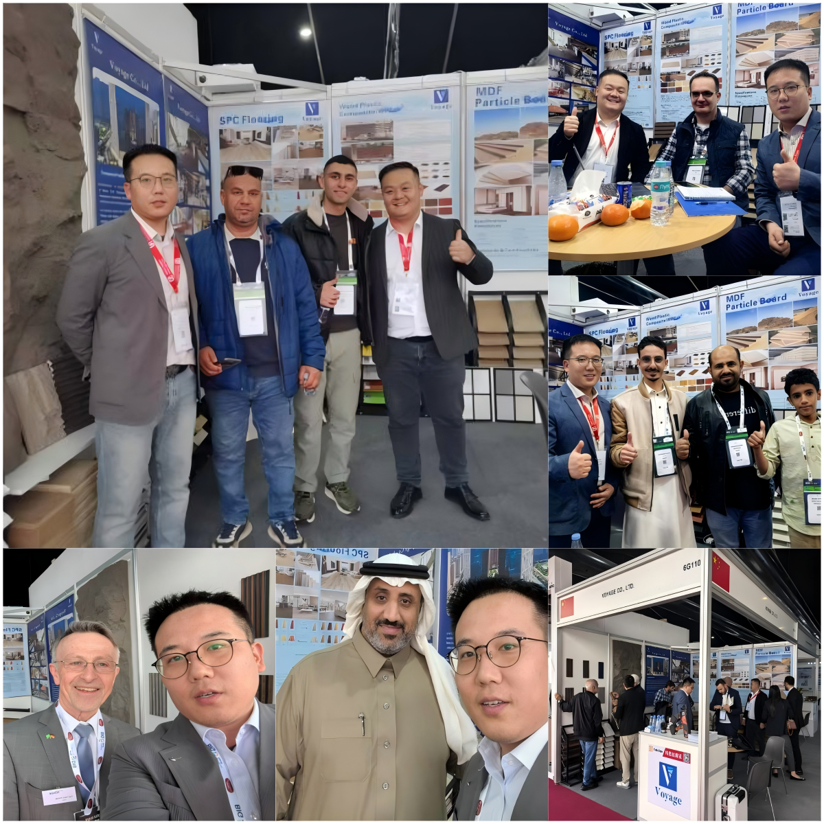 Client Group Photo and Exhibition Scene